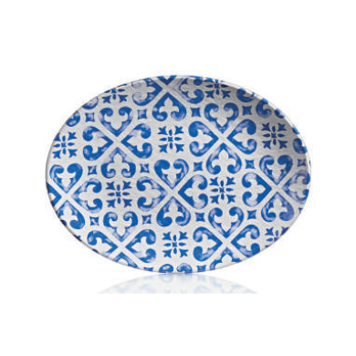 ΠΙΑΤΕΛΑ ΜΕΛΑΜΙΝΗΣ ΟΒΑΛ SANTORINI 49*36 εκ