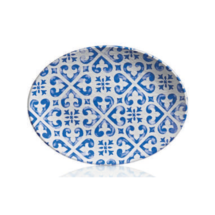 ΠΙΑΤΕΛΑ ΜΕΛΑΜΙΝΗΣ ΟΒΑΛ SANTORINI 49*36 εκ